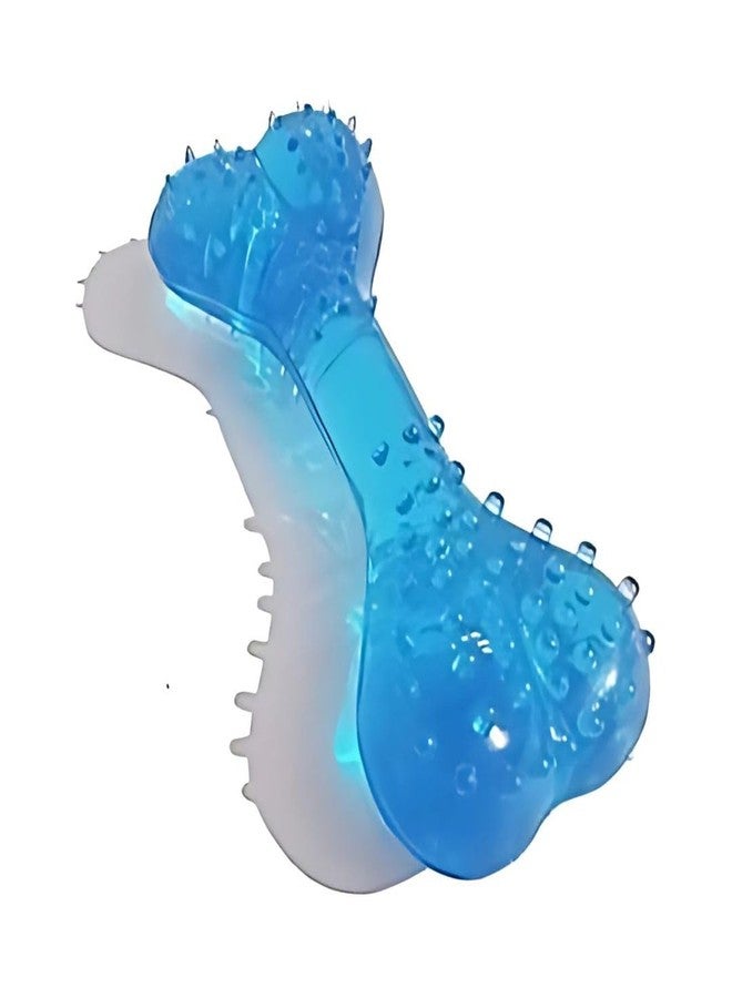 PET FUN Soft Spike Rubber Bone Chew Toy for Dogs & Puppies | Non-Toxic Dental Cleaning 3-Way Teether Tug Chew Toy for Dogs & Puppies | Rubber Treat Dispensing & Dental Care Combo of 2 - Image 4